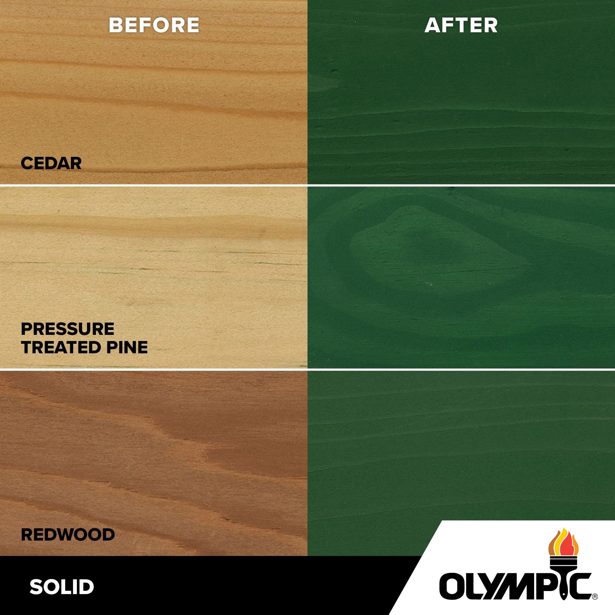 Exterior Wood Stain Colors - Forest - Wood Stain Colors From Olympic.com