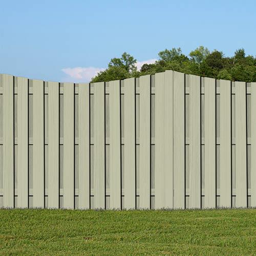 Gray jade stain used on a fence