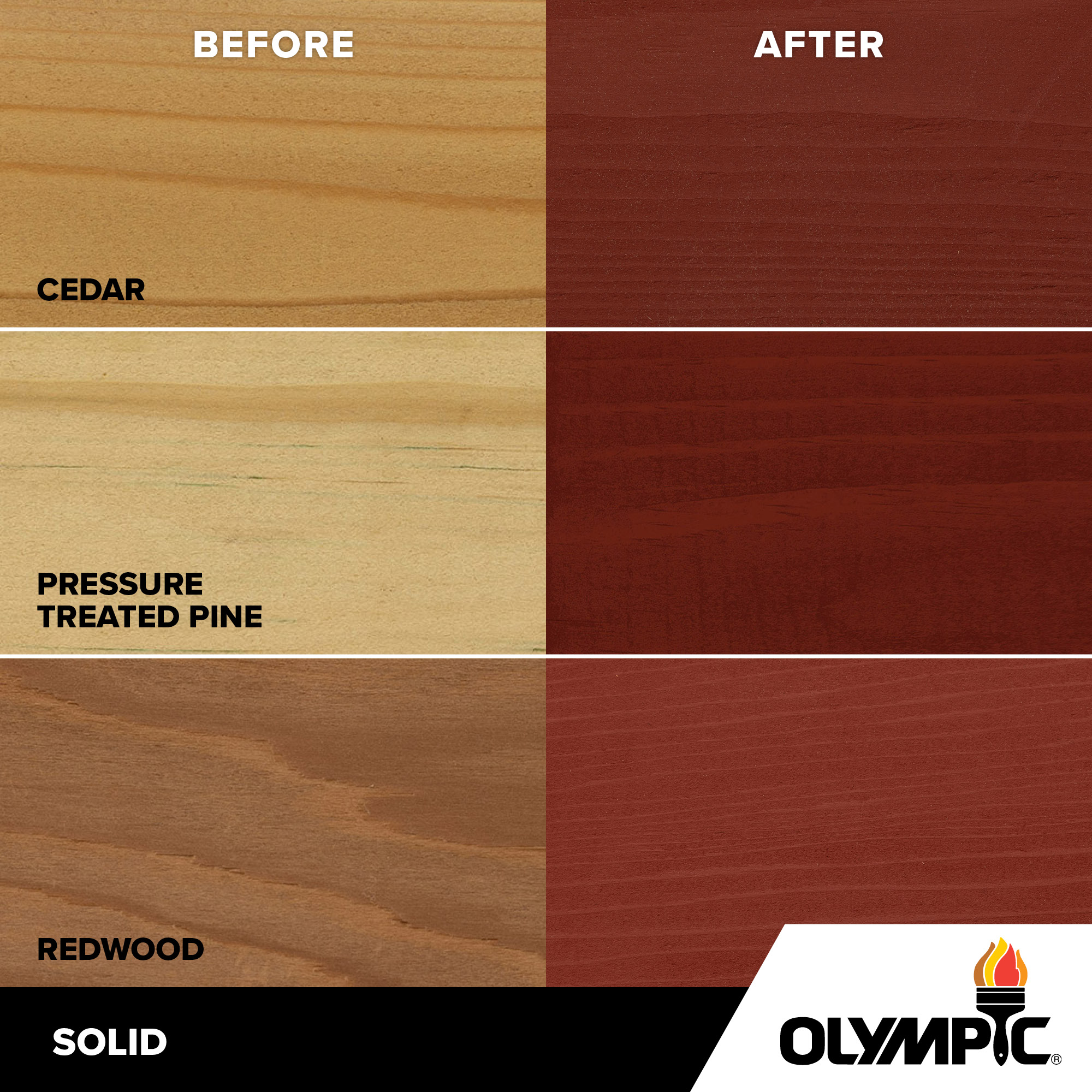 Exterior Wood Stain Colors - Spiced Red - Wood Stain Colors From Olympic.com