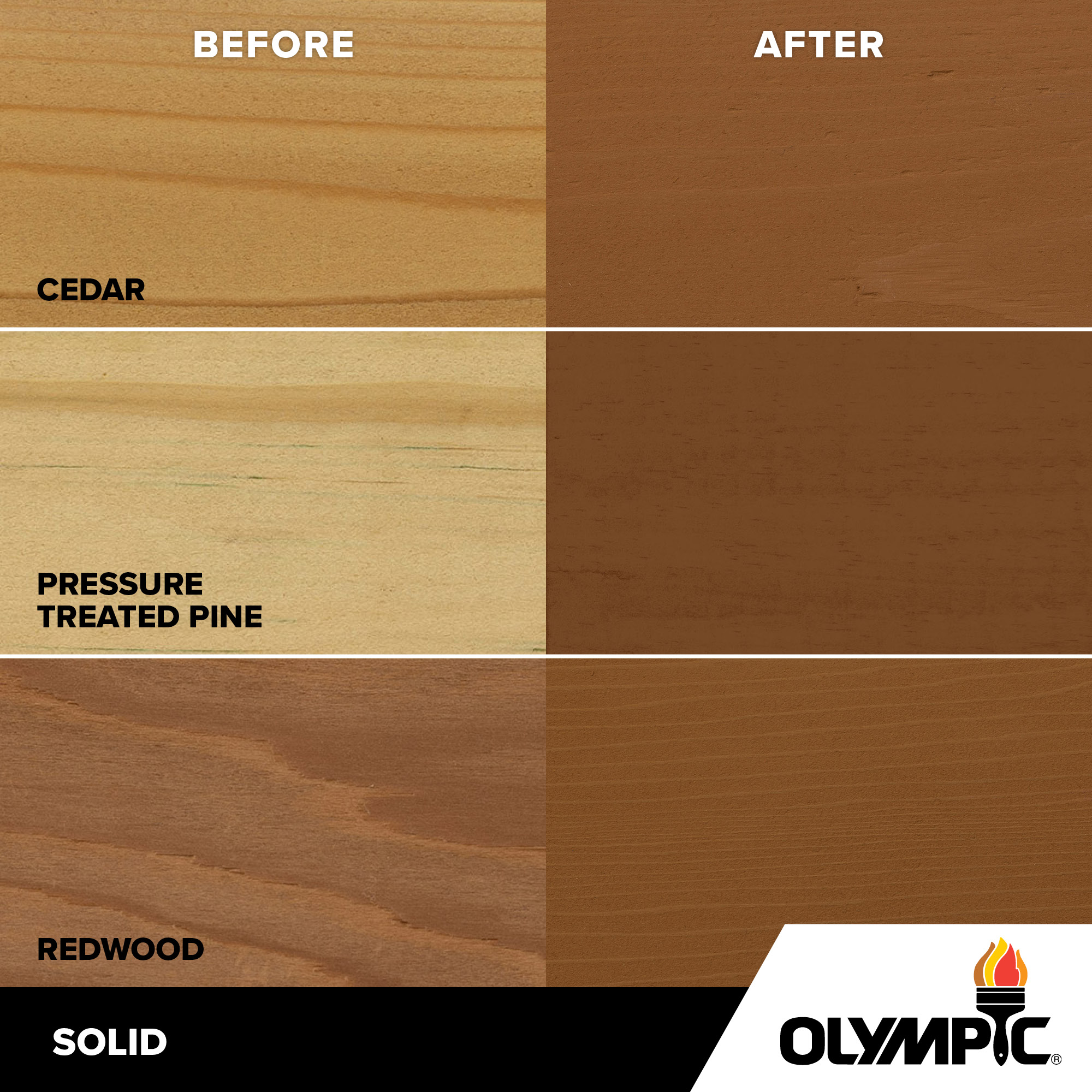 Exterior Wood Stain Colors - Cedar - Wood Stain Colors From Olympic.com