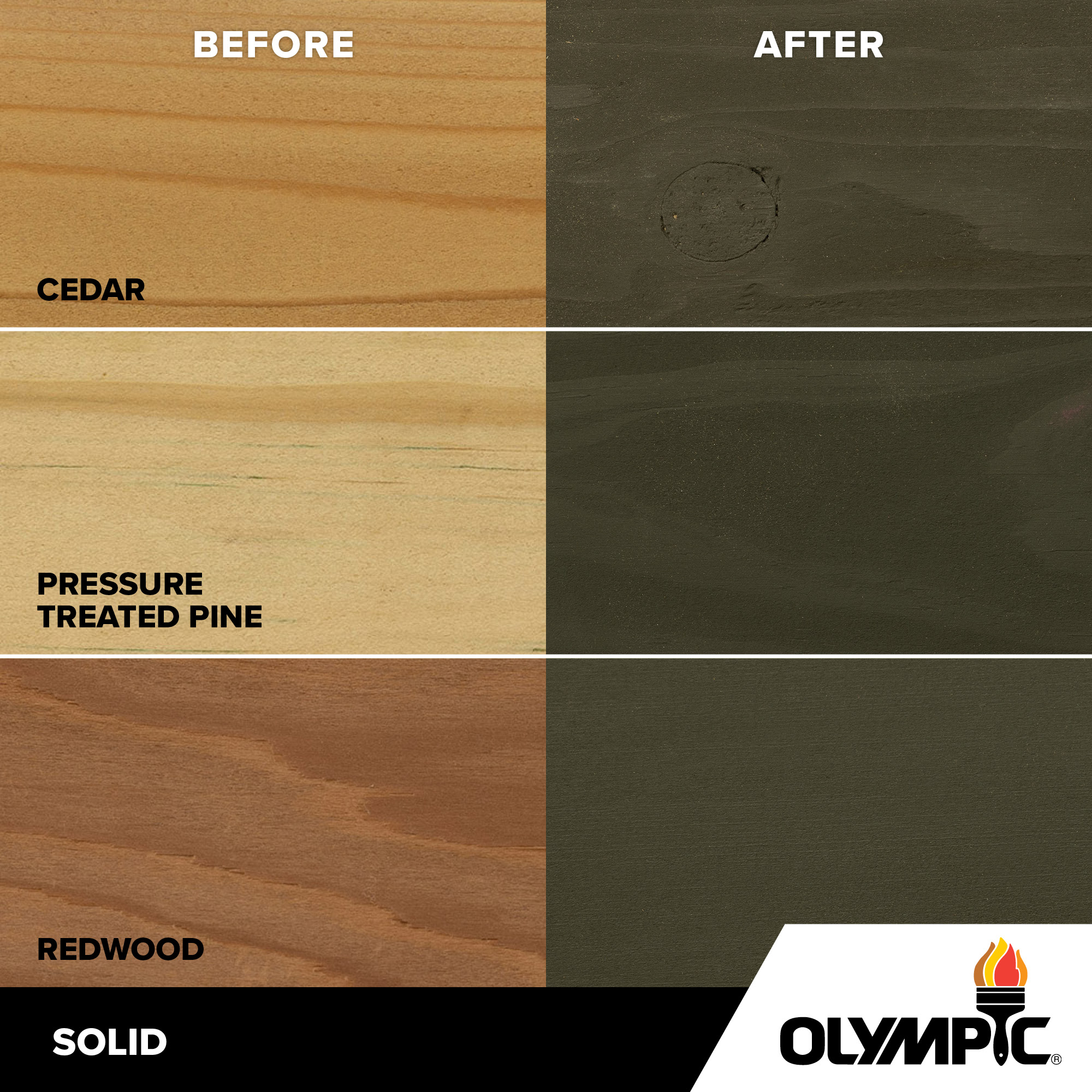 Exterior Wood Stain Colors - Licorice - Wood Stain Colors From Olympic.com