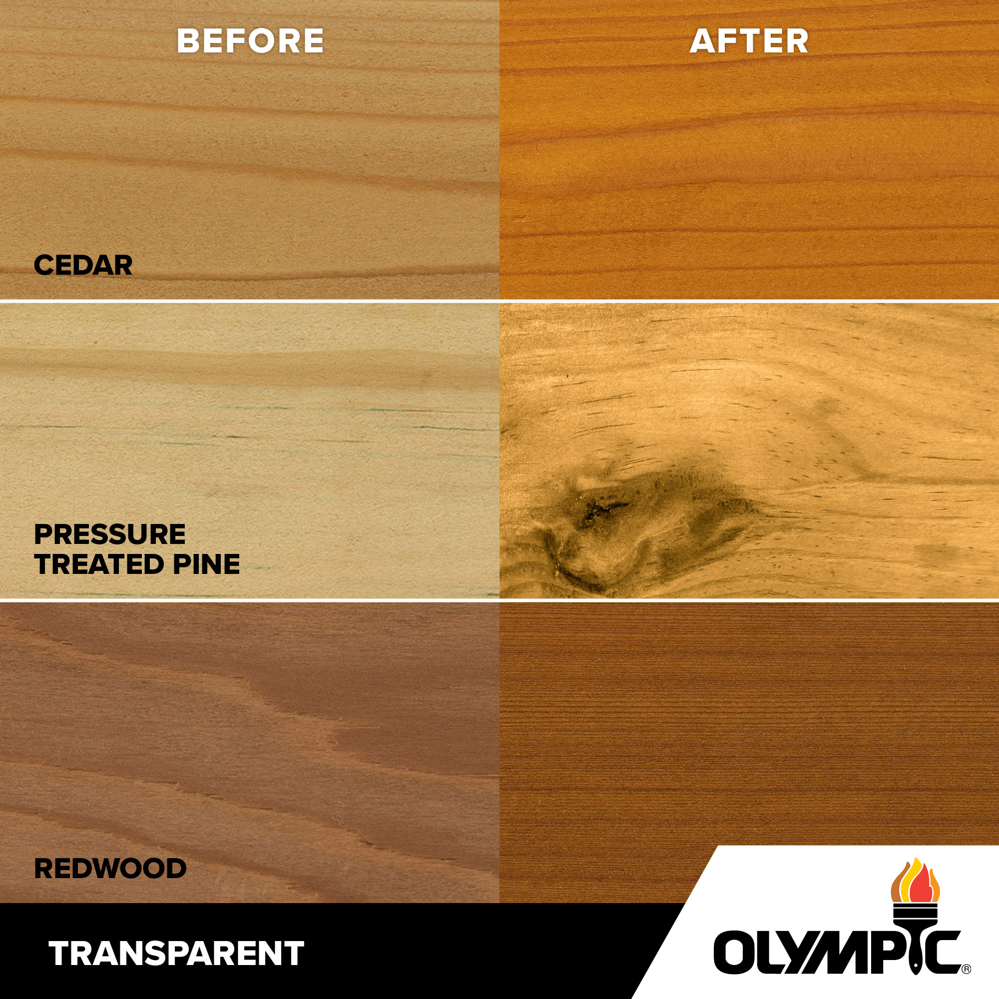 Exterior Wood Stain Colors - Natural - Wood Stain Colors From Olympic.com