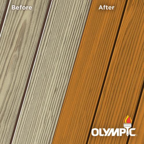 Zoom up of lighter tan wooden panels and dark orange-brown wooden panels