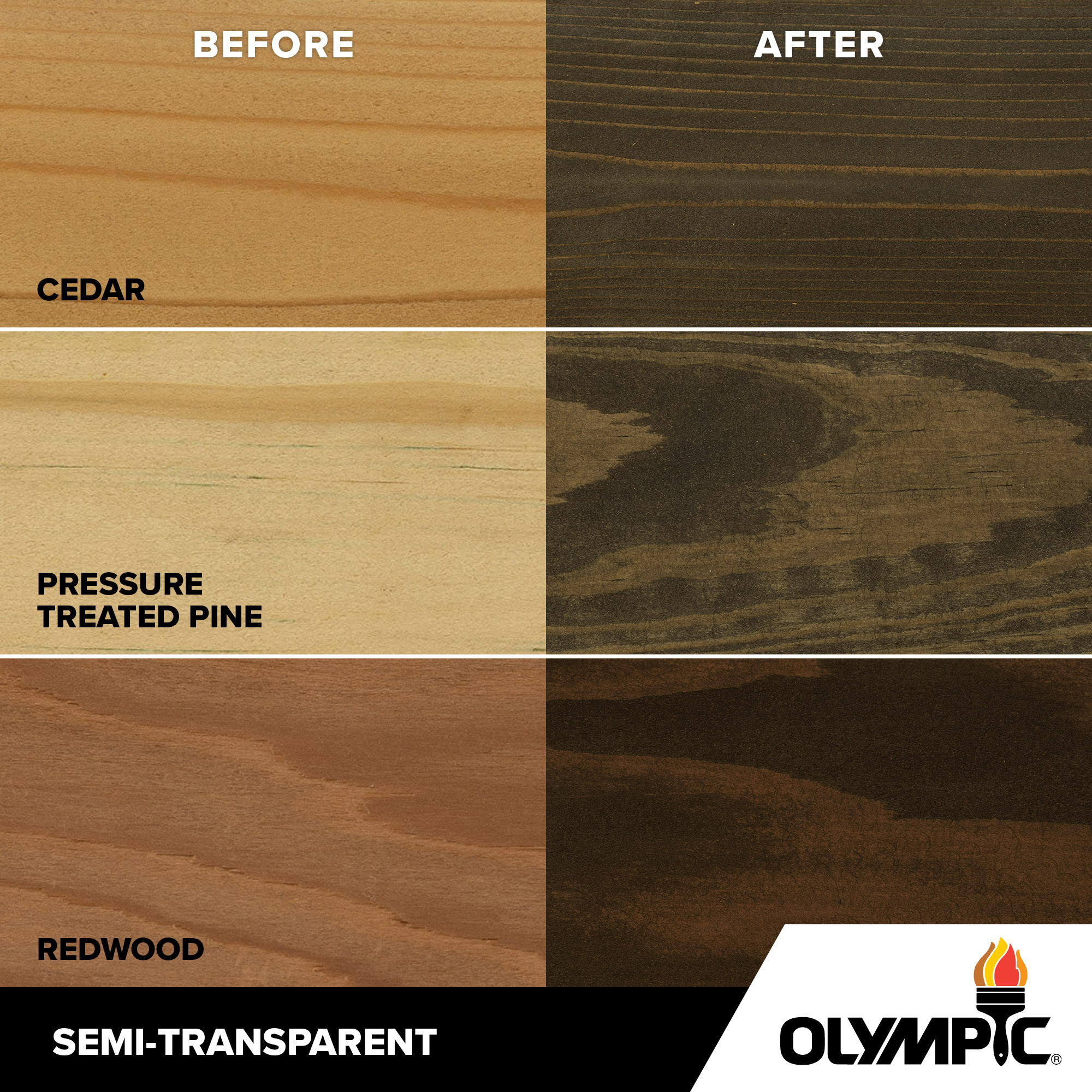 Exterior Wood Stain Colors - Ebony - Wood Stain Colors From Olympic.com